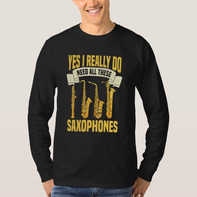 Saxophone Player Music Jazz Musician Saxophonist T-Shirt (Vorderseite)