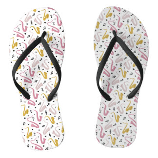 Saxophone Player Musician Jazz Flip Flops