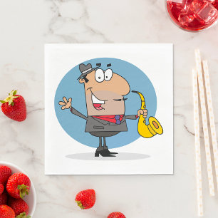 Saxophone Player Musician Serviette