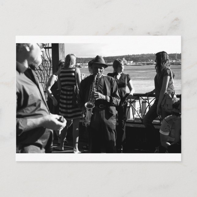 Saxophone Player Postkarte (Vorderseite)