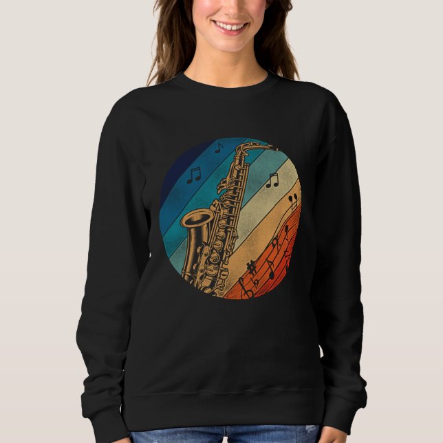 Saxophone Retro Vintage  1 Sweatshirt (Vorderseite)