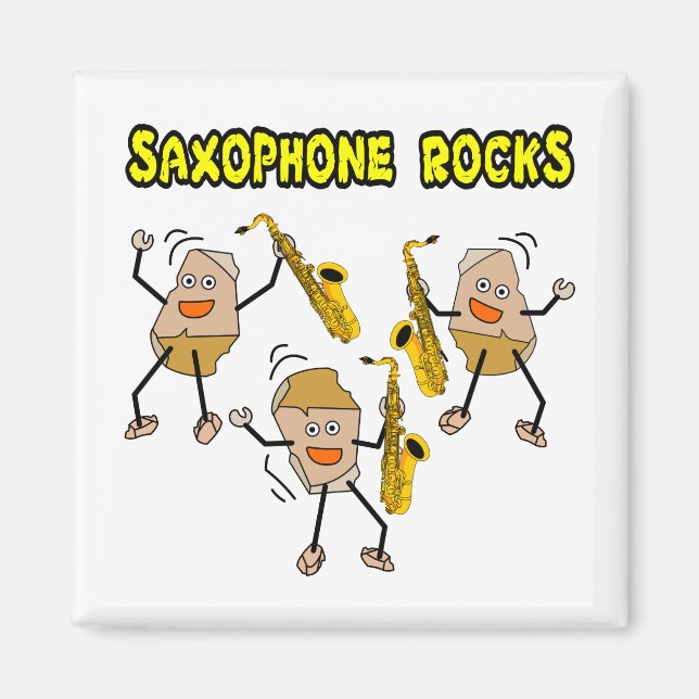 Saxophone Rocks Magnet (Vorne)
