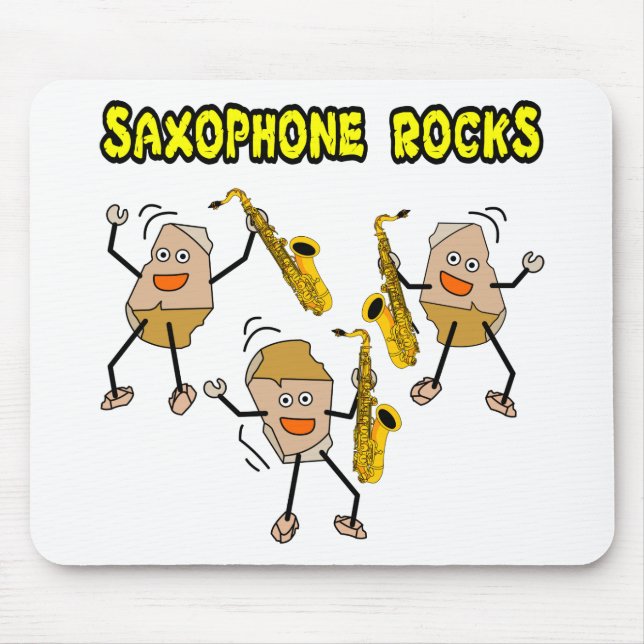Saxophone Rocks Mousepad (Vorne)