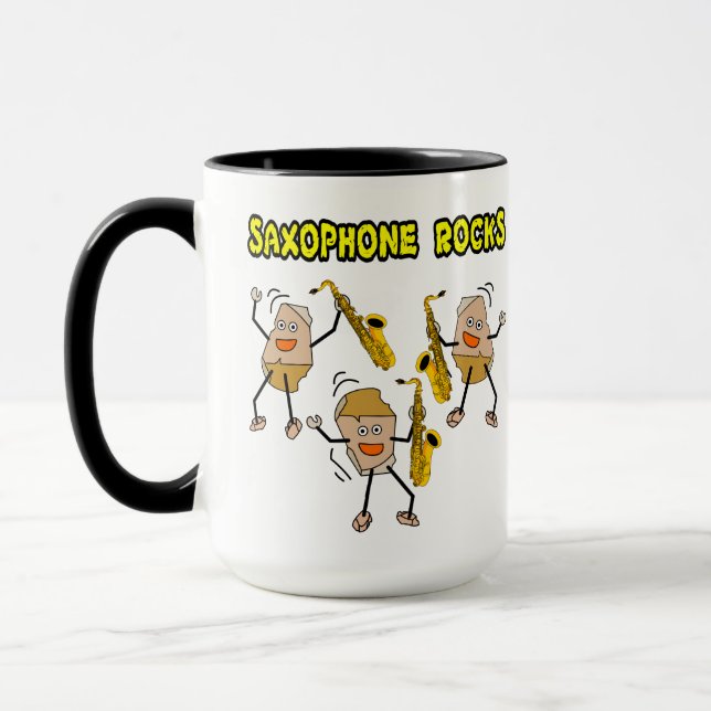 Saxophone Rocks Tasse (Links)