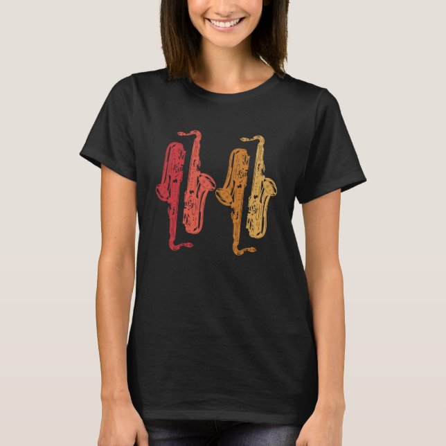 Saxophone Saxaphone Player Music Jazz Tenor T-Shirt (Vorderseite)