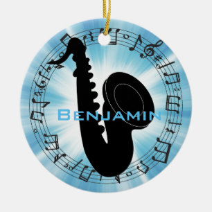 Saxophone Silhouette Design Ornement