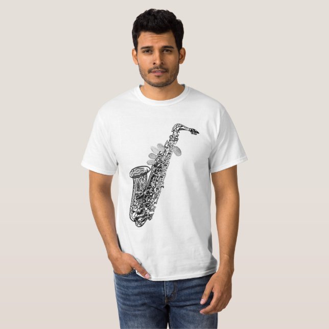 Saxophone-T - Shirt (Vorne ganz)