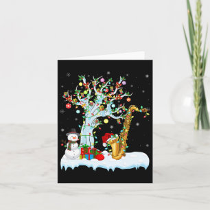 Saxophone Xmas Element Tree Lighting Saxophon Chr Karte