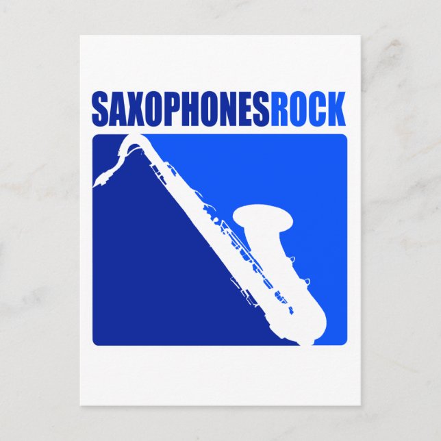 Saxophones Rock! Postkarte (Vorderseite)