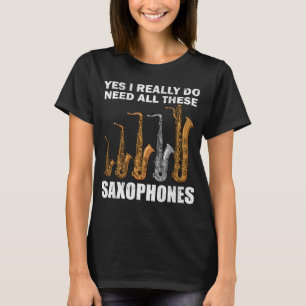 Saxophonist gibt Jazzmusikgeschenk Frauen Saxophon T-Shirt