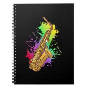 Saxophonist-Musiknoten Saxophon Notizblock