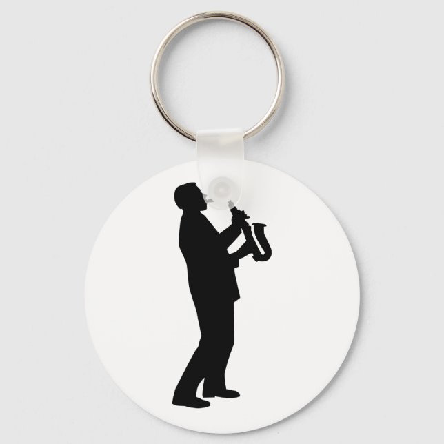 Saxophonist Schlüsselanhänger (Vorderseite)