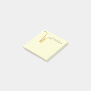Saxophonmusiker-Bandlehrer Post-it-Notizen Post-it Klebezettel