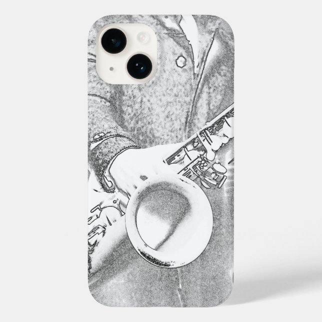 Saxophonspieler Case-Mate iPhone 14 Hülle (Rückseite)
