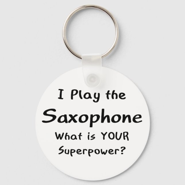 Saxophonspieler Schlüsselanhänger (Vorderseite)