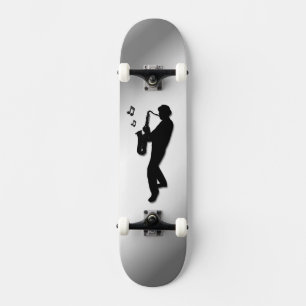 Saxophonspieler Silber Skateboard