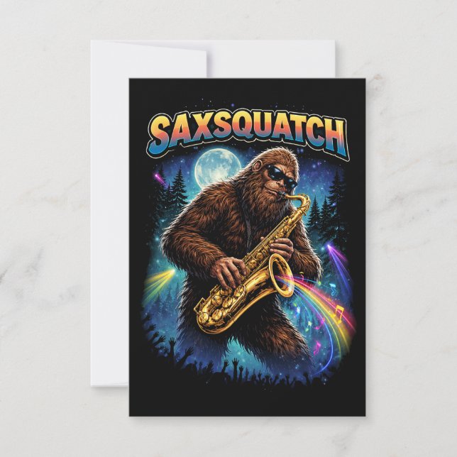 Saxsquatch Dankeskarte (Vorderseite)