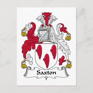 Saxton-Familienwappen Postkarte