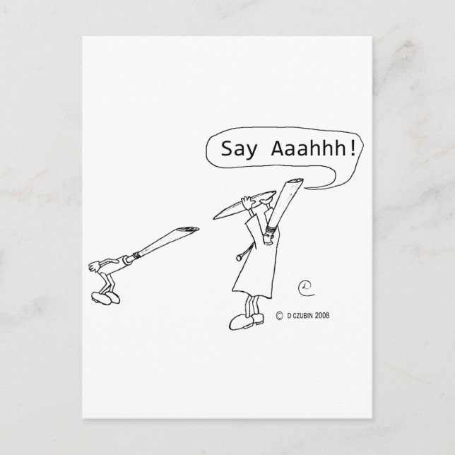 Say Ahhh Postkarte (Vorderseite)