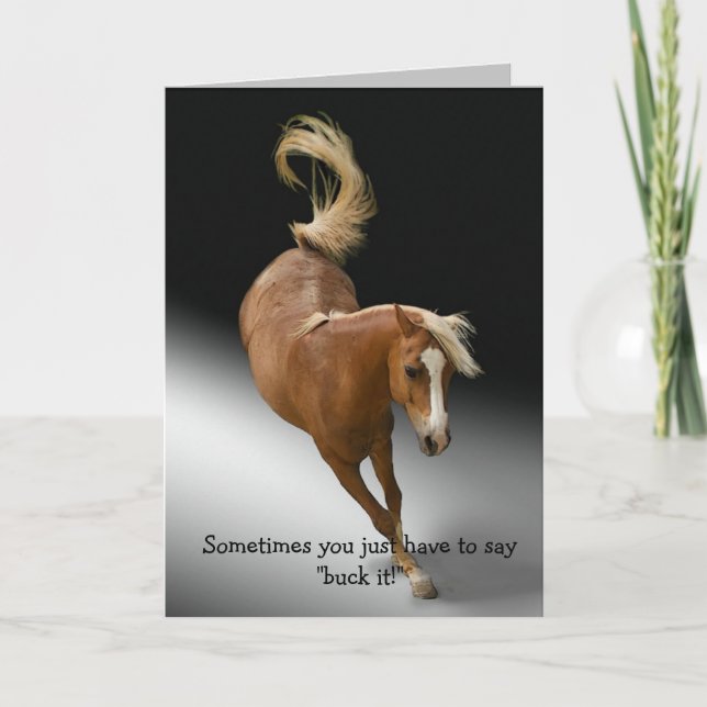 Say Buck it Retirement Karte (Vorderseite)