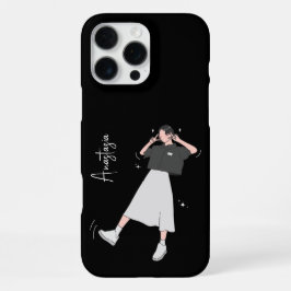 "Say Cheese" Ästhetische Girl individuell anpassba iPhone 16 Pro Max Hülle