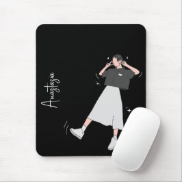 "Say Cheese" Ästhetische Girl individuell anpassba Mousepad