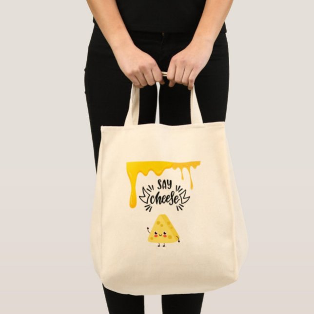 Say Cheese Grocery Tote Bag  Tragetasche (Von Creator hochgeladen)