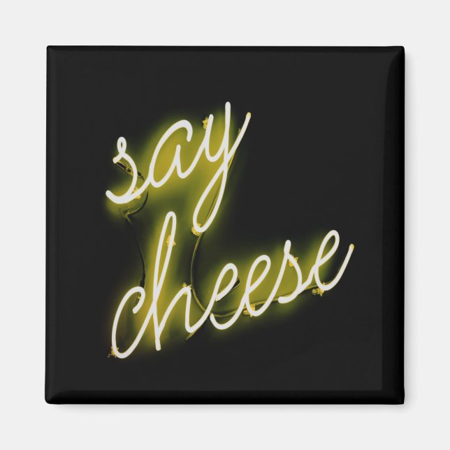 Say Cheese Neon Lights Magnet (Vorne)