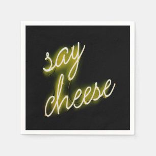 Say Cheese Neon Lights Serviette