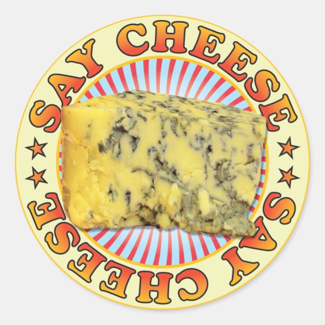 Say Cheese v3 Runder Aufkleber (Vorderseite)