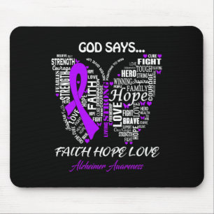 Say Faith Hope Liebe Alzheimerheimer Awareness Gif Mousepad