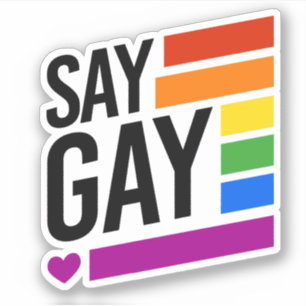 Say Gay Aufkleber