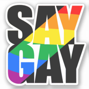 Say Gay Aufkleber
