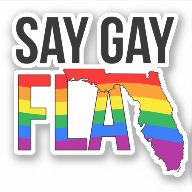 SAY GAY FLA AUFKLEBER (Vorderseite)