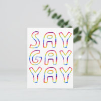 SAY GAY YAY Colorful Rainbow