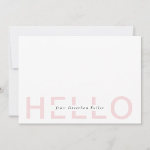 Say Hello Custom Colors Personalisiert Stationery Feiertagskarte