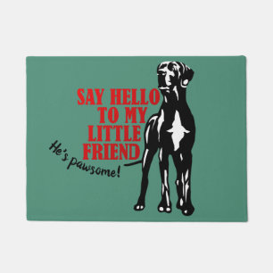 Say hello Doormat green Fußmatte