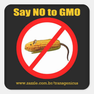 Say IN dir GMO Quadratischer Aufkleber
