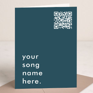 Say it with Music Teal QR Code Streamable Song Karte