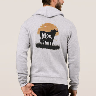Say Moo — Niedliche Kuh-Silhouette Hoodie