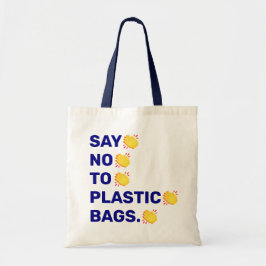 "Say No To Plastic Bags." clapping hands emoji Tragetasche