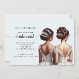 Say Yes African American Bridesmaid Vorschlag Einladung
