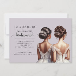 Say Yes African American Bridesmaid Vorschlag Einladung