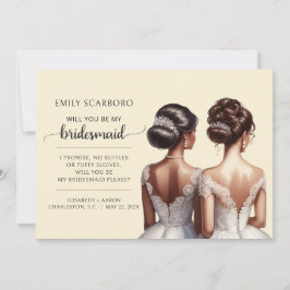 Say Yes African American Bridesmaid Vorschlag Einladung