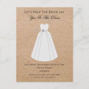 Say Yes to Dress Kraft Rücksendeadresse laden Postkarte