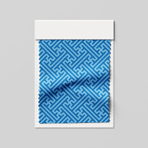 Sayagata Muster, Japanisch, Blau und Baby Blue Stoff