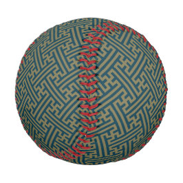 Sayagata Muster, Japanisch, Gold und Navy Blue Baseball