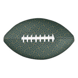 Sayagata Muster, Japanisch, Gold und Navy Blue Football