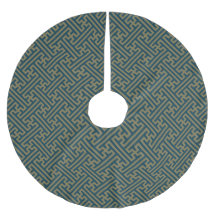 Sayagata Muster, Japanisch, Gold und Navy Blue