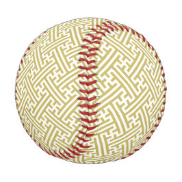 Sayagata Muster, Japanisch, Gold und Weiß Baseball